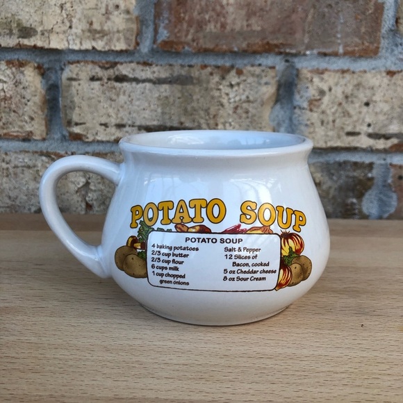 Vintage  Set Of 2 DAT'L DO-IT INC DDI Potato Soup Onion Soup Recipe Bowls Cups - Picture 9 of 14
